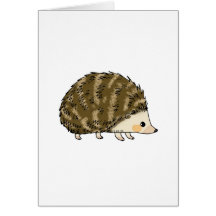 Hérisson mignon carte de vœux