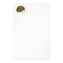Hérisson mignon papier à lettre customisable