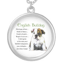Héritage anglais de chiot de bouledogue de l'amour pendentif