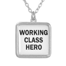 Héros de classe ouvrière collier personnalisé