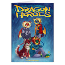 Héros de dragon cartes de vœux