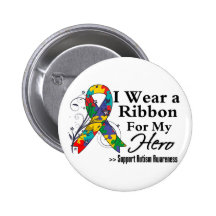 Héros - ruban d'autisme badge