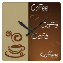 heure de café horloges murales
