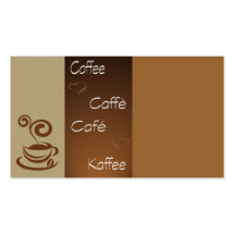 heure de café modèle de carte de visite