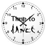Heure de danser l'horloge murale de silhouettes de