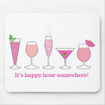 heure heureuse tapis de souris
