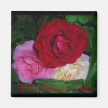 Heureuse Sainte-Valentin ! Roses Aimant Pour Réfrigérateur