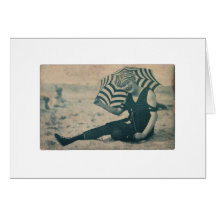 Heureux à la plage carte de vœux