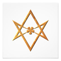 Hexagram unicursale d'or - symbole thelemic photo sur toile