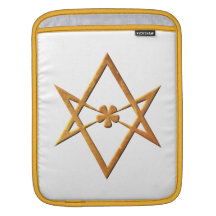 Hexagram unicursale d'or - symbole thelemic poches iPad