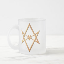 Hexagram unicursale d'or - symbole thelemic mugs à café