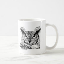 Hibou à cornes tasses à café