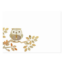 Hibou avec la cravate dans le carte de visite d'ar