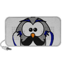Hibou avec la moustache de moustache de guidon haut-parleur mp3