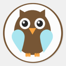 Hibou bleu adhésifs