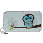 Hibou bleu haut-parleurs mobiles