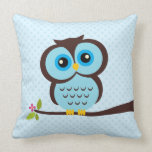 Hibou bleu oreillers