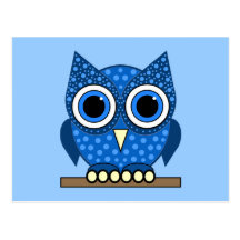 hibou cartes postales