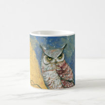 hibou coloré tasse