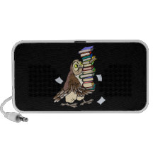 Hibou d'amoureux des livres haut-parleur notebook