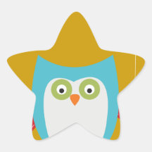 Hibou d'anniversaire avec le ballon adhésifs