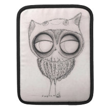 Hibou dans la douille de Rickshaw de macbook de Ch Poches iPad