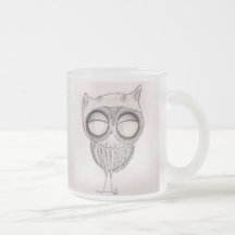 Hibou dans le Chat-Chapeau - tasse