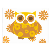 Hibou d'automne cartes postales