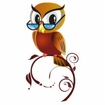 Hibou de bande dessinée sur la branche photo en découpe