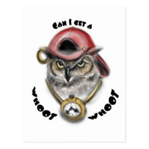 Hibou de coup sec et dur carte postale
