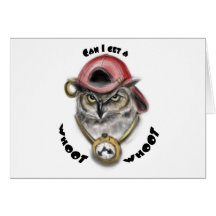 Hibou de coup sec et dur cartes de vœux