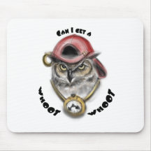 Hibou de coup sec et dur tapis de souris