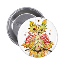 Hibou de feuillage pin's
