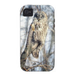 Hibou de grand gris - observateur crémeux de Brown Coques Vibe iPhone 4