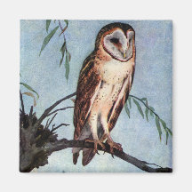 Hibou de grange, ferme et grange aimants pour réfrigérateur