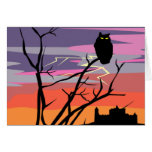 hibou de Halloween Cartes De Vœux
