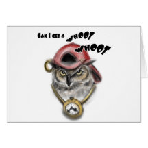 Hibou de huée cartes