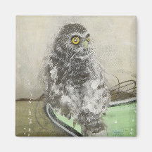 Hibou de matin magnets pour réfrigérateur