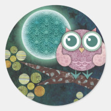 Hibou de minuit autocollants