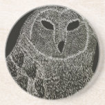 Hibou de minuit dessous de verre