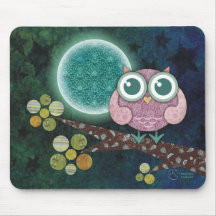Hibou de minuit tapis de souris