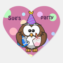hibou de partie autocollant