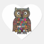 Hibou de patchwork autocollants