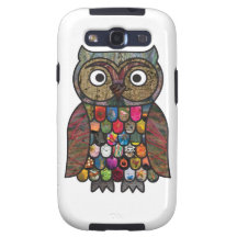 Hibou de patchwork coque galaxy SIII