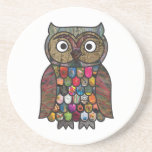 Hibou de patchwork dessous de verres