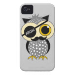 hibou de pirate de moustache étuis iPhone 4