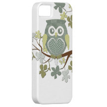 Hibou de point de polka dans le cas d'arbre étui iPhone 5