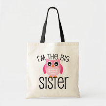 Hibou de rose de grande soeur sac fourre-tout