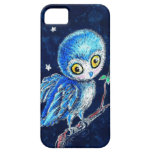 Hibou en pastel bleu mignon étuis iPhone 5
