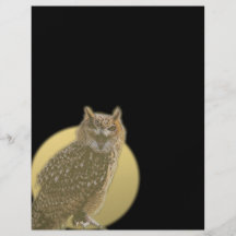Hibou et pleine lune prospectus avec motif
